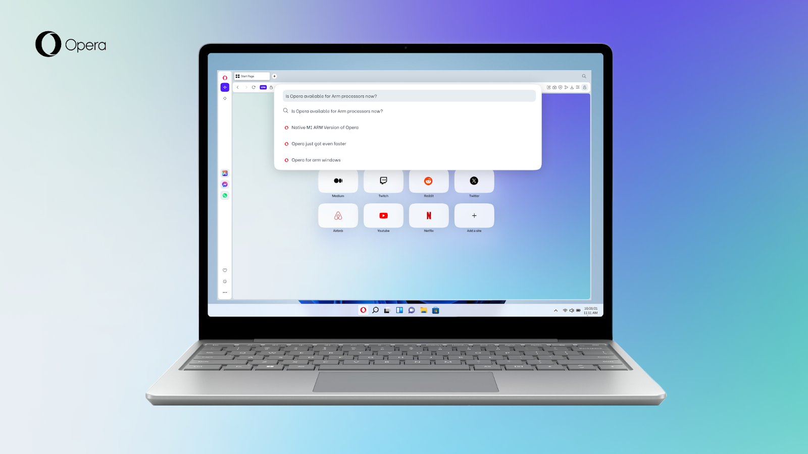 Opera goes native on Windows for Arm. Opera is now available in Arm-powered Windows devices.